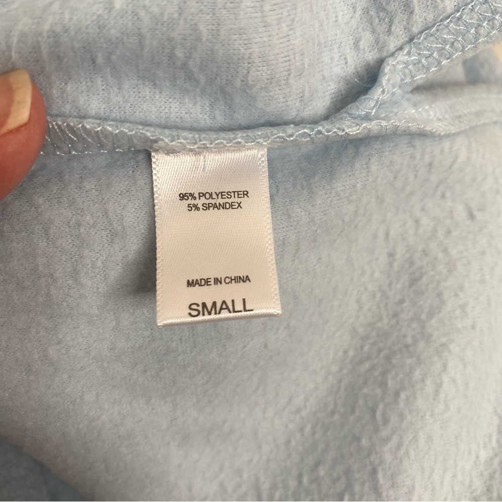 NWT Muk Luks The Original Fleece Henley Pajama Top Blue/Pink Small - Picture 5 of 6